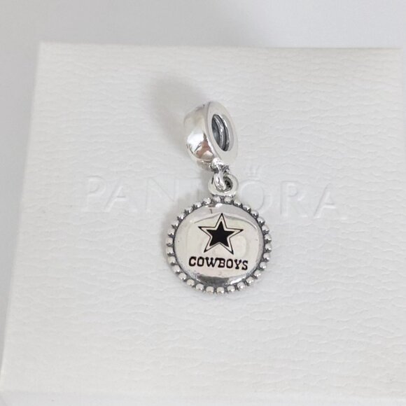 Pandora Dallas Cowboys NFL Logo Exclusive Dangle Charm with box - Picture 3 of 10